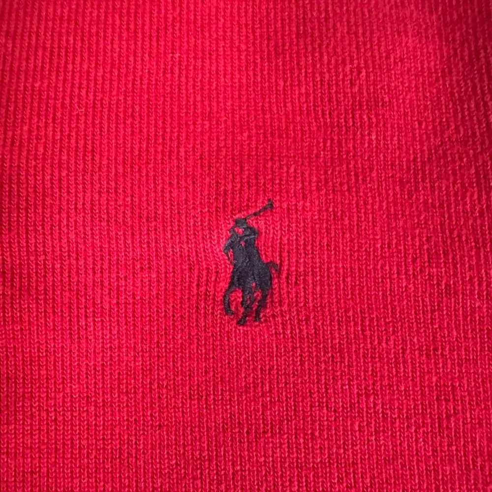 Polo Ralph Lauren Men Red Quarter Zip Pullover Sweatshirt Size Medium